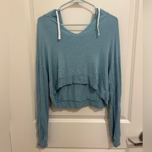 Colsie Hooded Long Sleeve, Crop Top, Sweater.